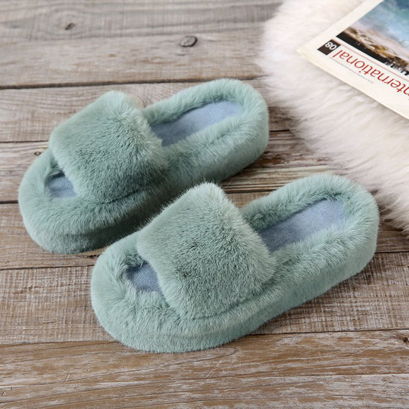 Casual Thick Sole Juwai Plush Slippers-consonak