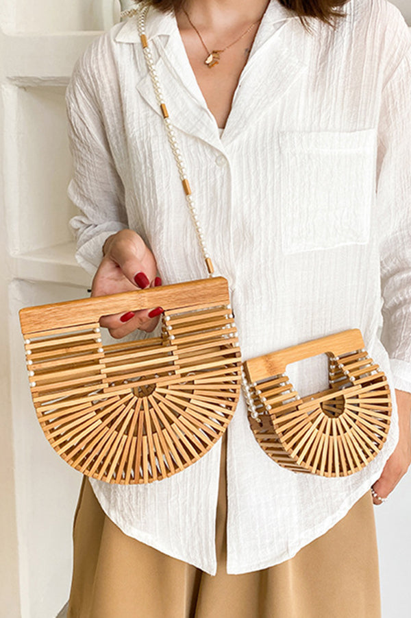 Fashionable Bamboo Pearl Handbag-consonak