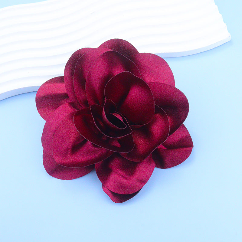 Satin Fabric Flower All-match Brooch-consonak