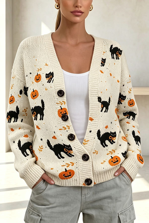 Halloween-themed cardigan-Consonak