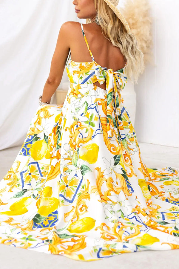 Summer Crush Abstract Print Back Tie-up Maxi Dress-consonak