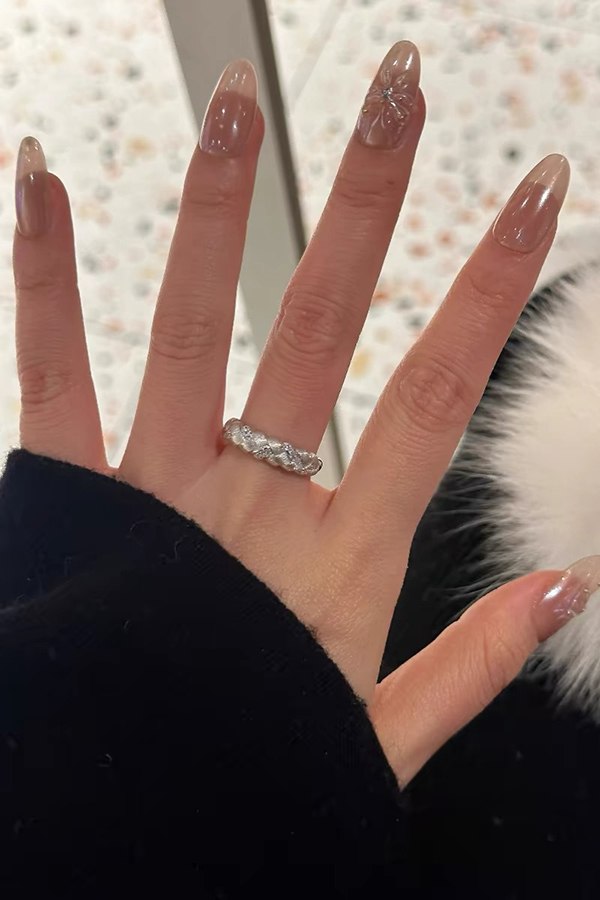 Fashionable French Braided Delicate Ring-consonak