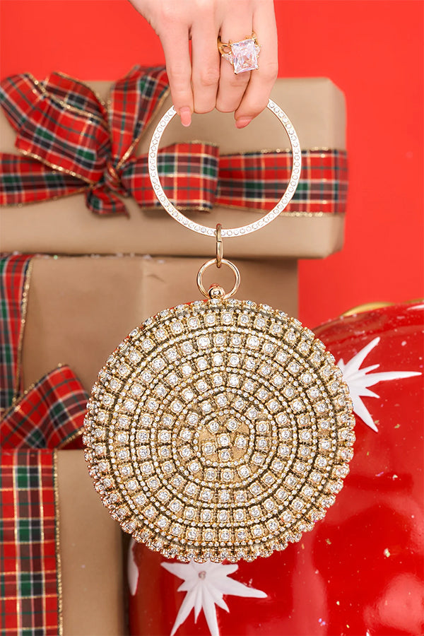 Distinctive Round Rhinestone Bag-consonak