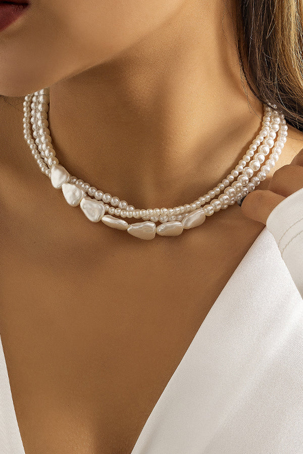 Vintage Simple Pearl Tassel Necklace-consonak