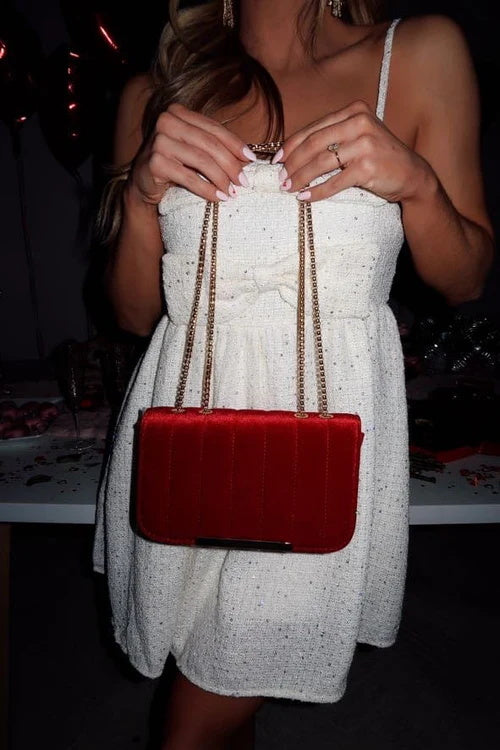 Fashionable Velvet Stylish Chain Simple Crossbody Bag-consonak