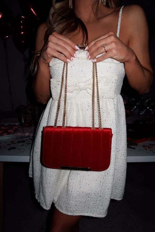 Fashionable Velvet Stylish Chain Simple Crossbody Bag-consonak