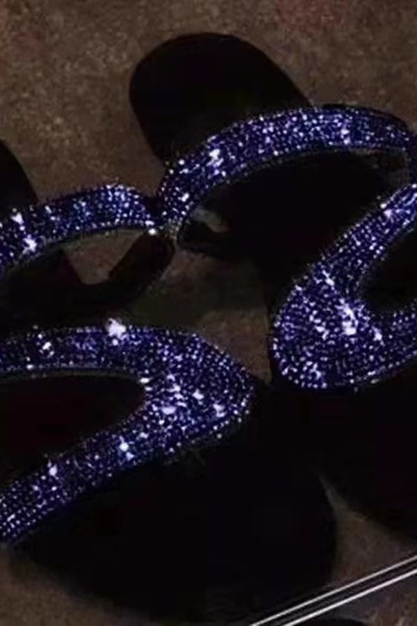 Summer Rhinestone Flat Beach Sandals-Consonak