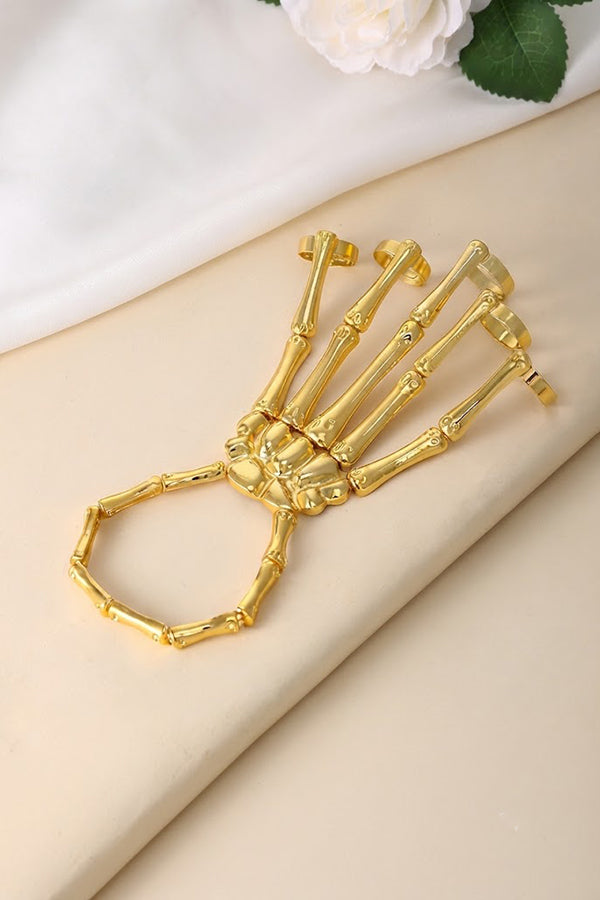 Skeleton Hand Ring and Bracelet Set-Consonak