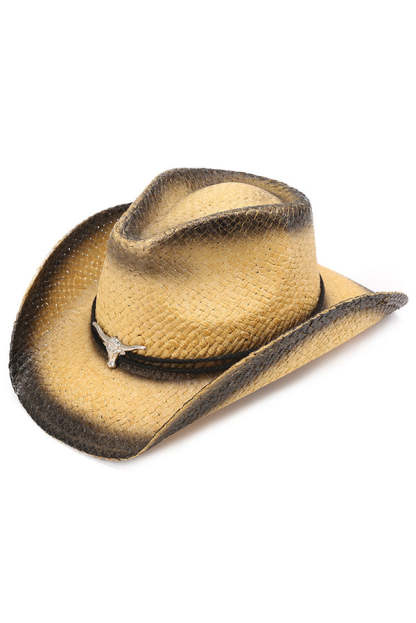 Vintage Western Cowboy Sun Protection Woven Straw Hat-consonak