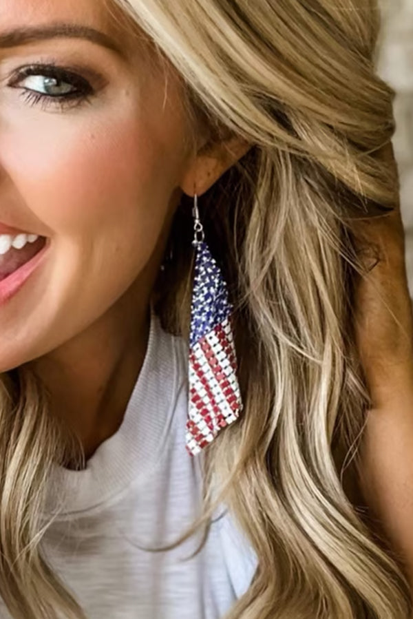 Independence Day American Flag Soft Metal Earrings | Consonak