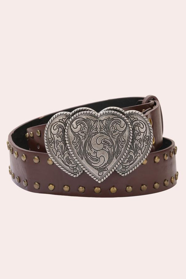 Personalized Rivet Pu Leather Fashion Belt-consonak