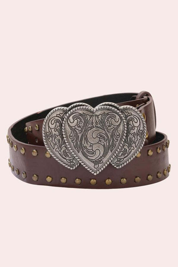 Personalized Rivet Pu Leather Fashion Belt-consonak