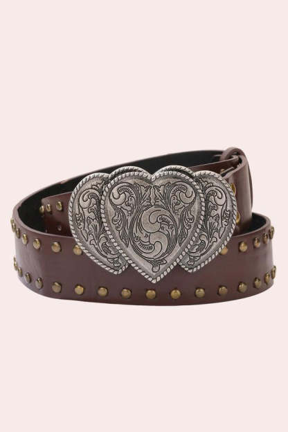 Personalized Rivet Pu Leather Fashion Belt-consonak