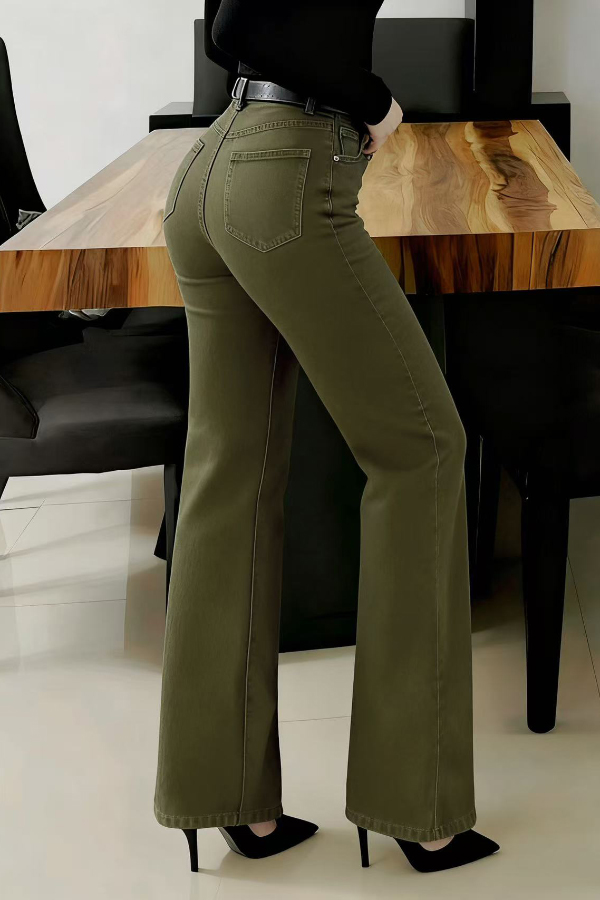 Stylish High-waisted Pockets Casual Women's Jeans-consonak