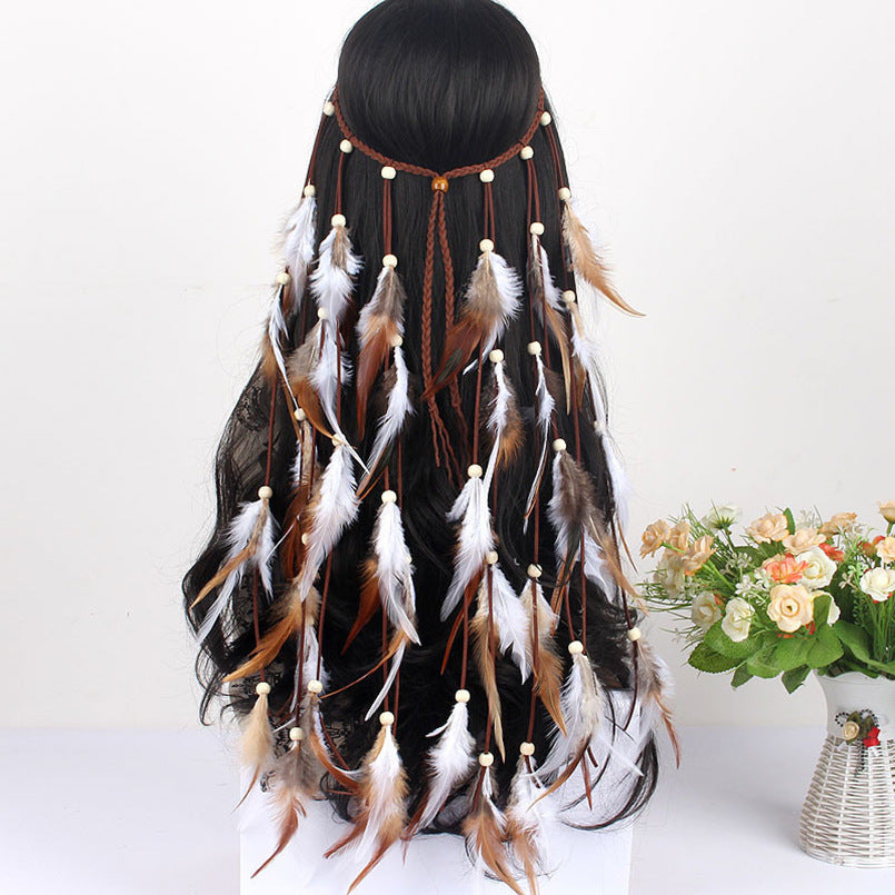 Bohemian Peacock Feather Headband | Consonak