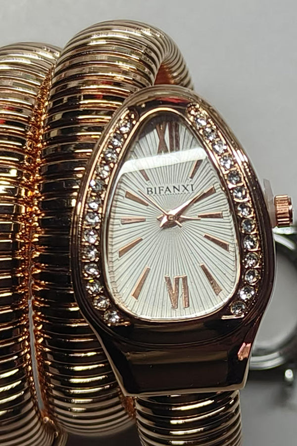 Fashionable Quartz Snake Bracelet Watch-consonak