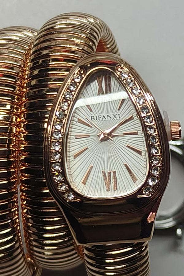 Fashionable Quartz Snake Bracelet Watch-consonak
