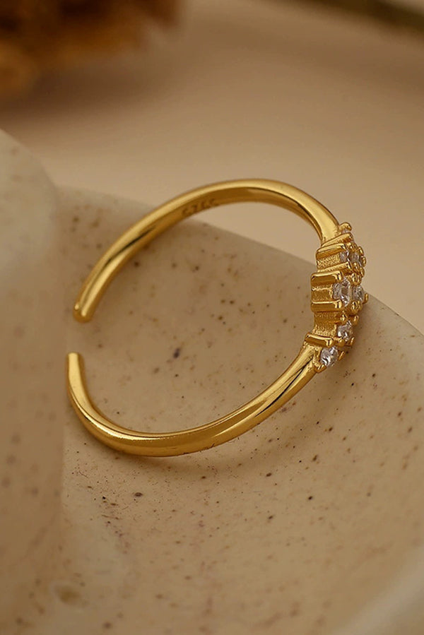 Simple Diamond Open Ring-consonak