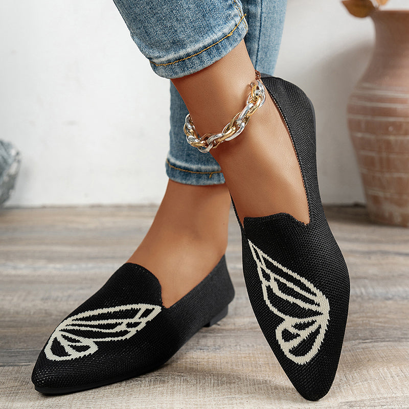Elegant Pointed Toe Versatile Flat Shoes-consonak