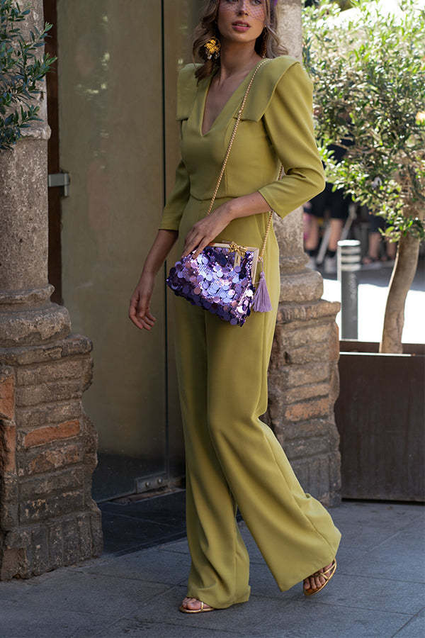 Sequin Chain Shoulder Crossbody Evening Bag-consonak