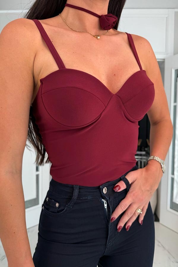 Body Feeling in Love Detachable Straps Sweetheart Neck Stretch Bodysuit / Romper-consonak