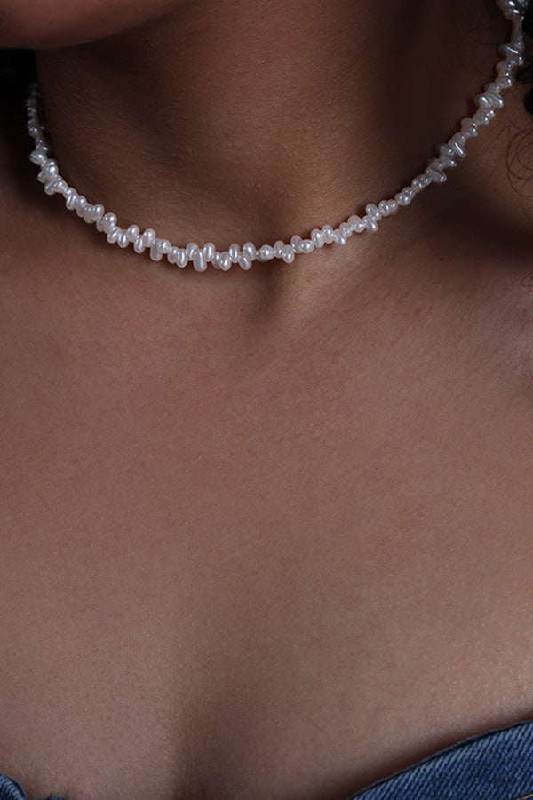Gentle and Elegant Imitation Pearl Versatile Necklace-consonak