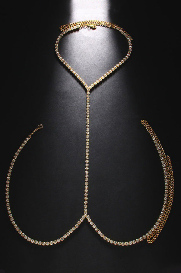 Fashionable and Simple Full Diamond Body Chain | Consonak