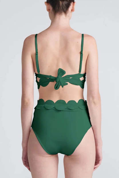 Sexy Sling Cutout High-waisted Stretch Bikini Swimsuit-consonak