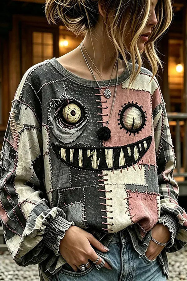 Spooky Season Velvet Long Sleeve Halloween Shirt-Consonak