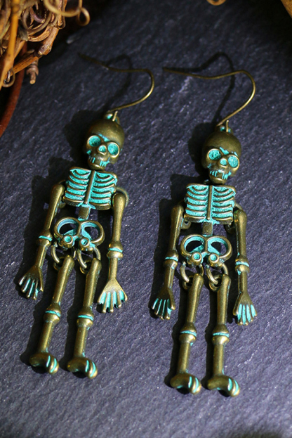 Halloween Dark Style Skull Earrings-consonak