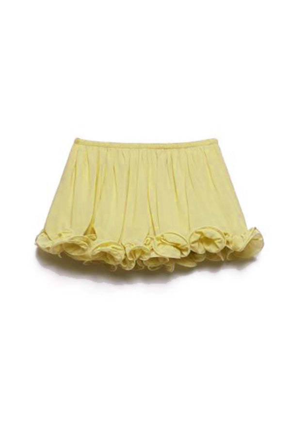 Romantic Drama Chiffon Wavy Ruffles Elastic Waist Loose Shorts-consonak