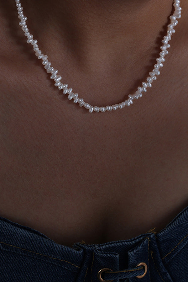 Gentle and Elegant Imitation Pearl Versatile Necklace-consonak