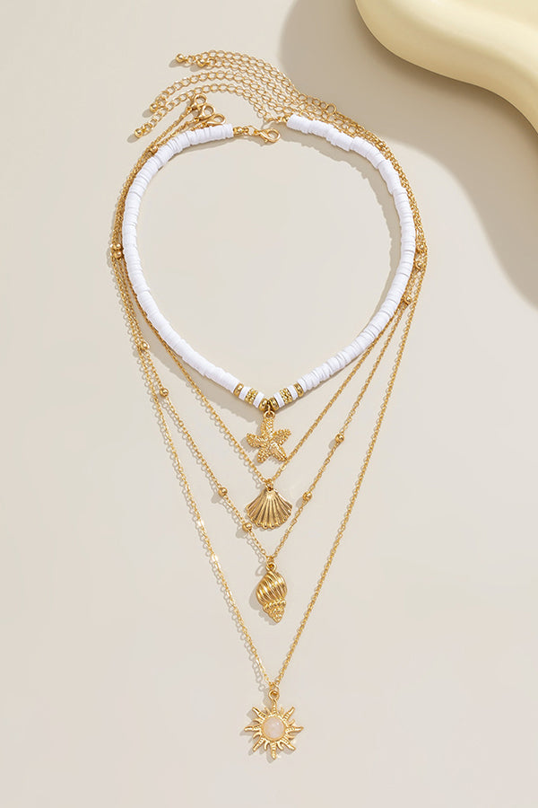 Bohemian Imitation Pearl Shell Multi-layered Necklace | Consonak
