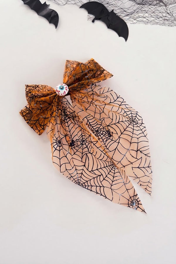 Large Halloween Mesh Bow Hair Clip-Consonak