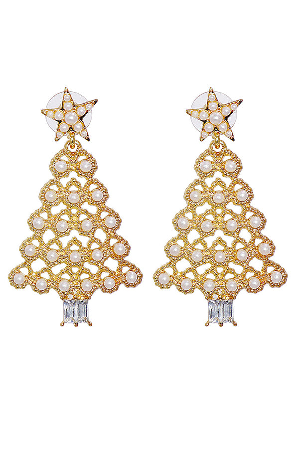 Christmas Tree Fashion Diamond Earrings-consonak