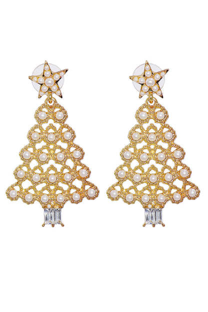 Christmas Tree Fashion Diamond Earrings-consonak