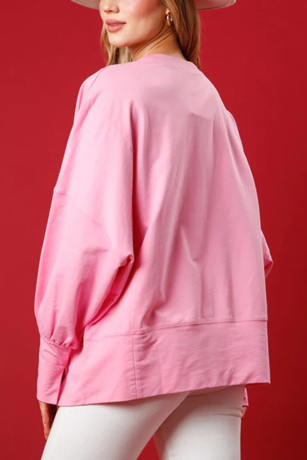 Christmas Santa Sequined Casual Loose Long Sleeve Sweatshirt-consonak