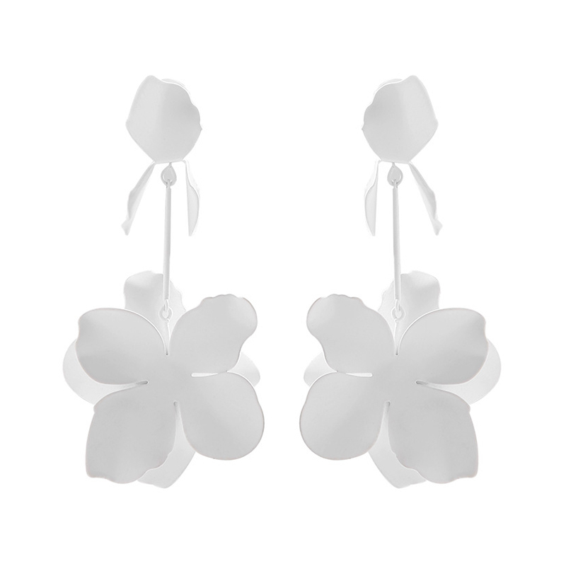 Dopamine Flower Retro Fashion Metal Stud Earrings-consonak