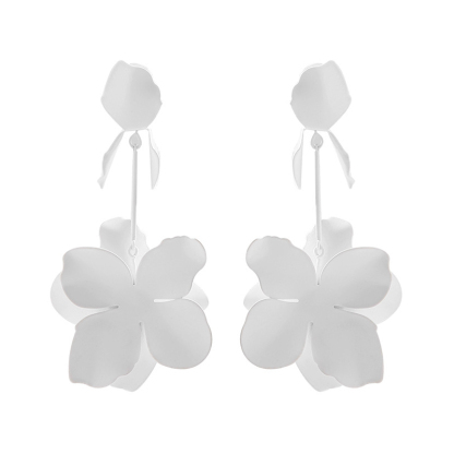 Dopamine Flower Retro Fashion Metal Stud Earrings-consonak