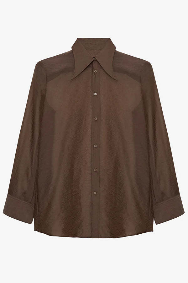 Retro Sheer Loose Long-sleeved Casual Shirt-consonak