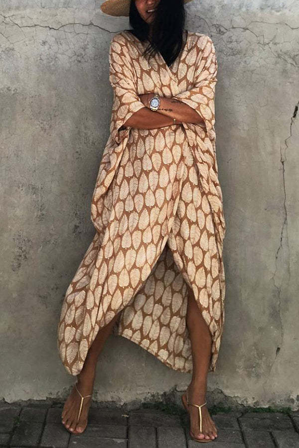 Hidden Island Boho Printed Kimono Beach Cover-up-consonak