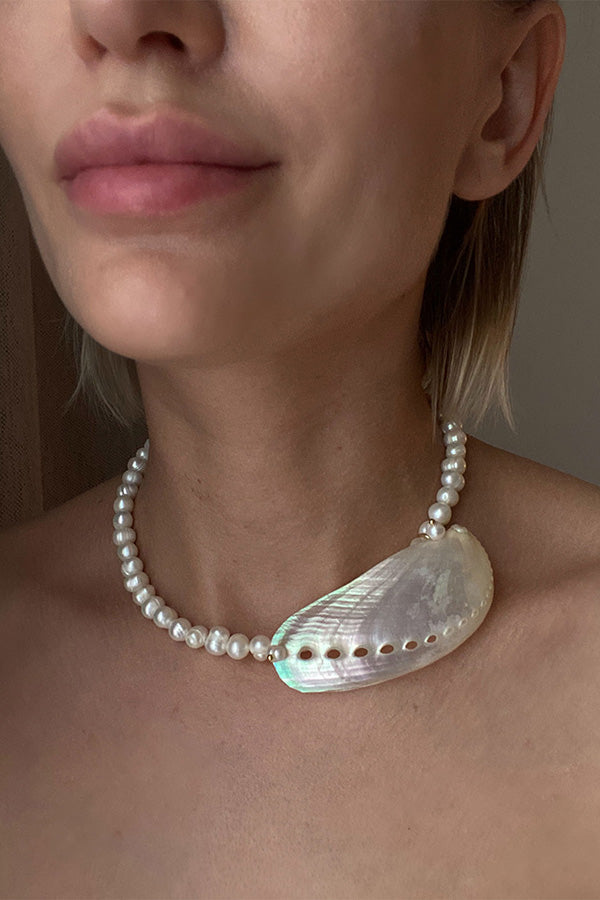 Ocean Style Natural Shell Necklace-consonak