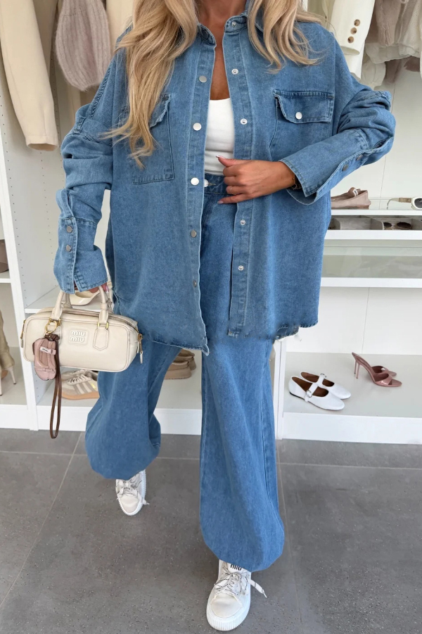 Stylish Denim High Rise Elastic Waist Pocket Loose Lantern Jeans-consonak