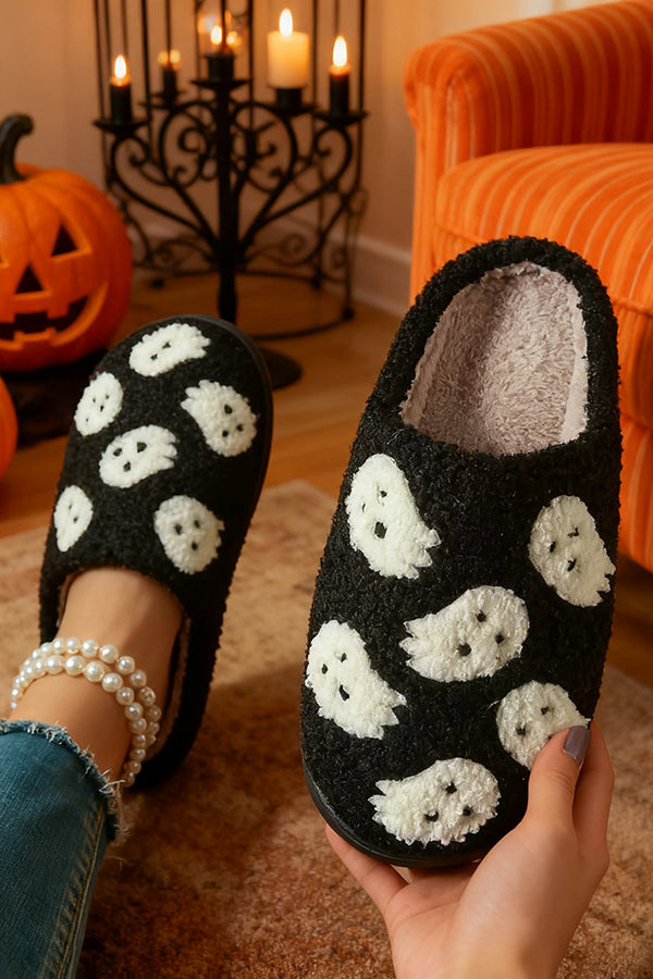 Halloween Suede-Texture Cotton Slippers-Consonak