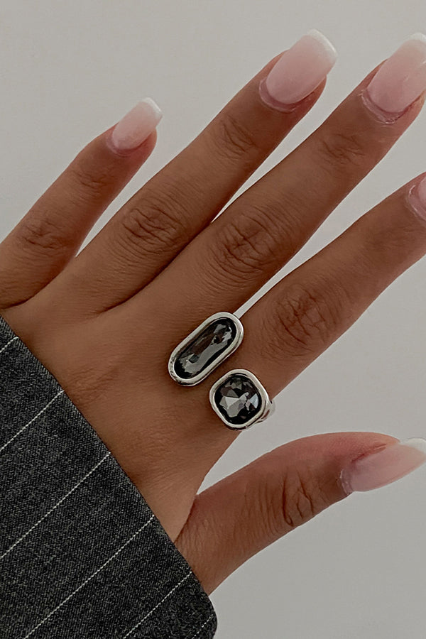 Geometric Square Metal-style Ring-Consonak