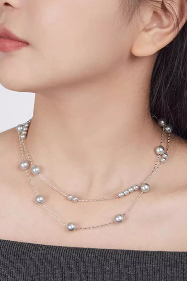 Vintage Pearl Beaded Stackable Elegant Necklace-consonak