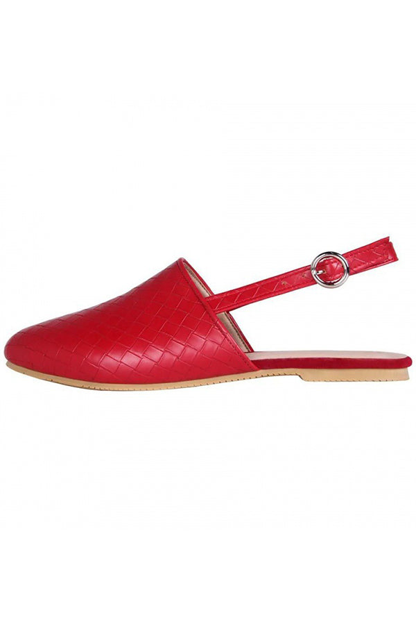 Casual Pointed Toe Woven Flat Sandals | Consonak