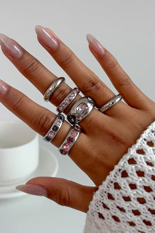 Fashionable Hollow Diamond Irregular Retro Ring-consonak