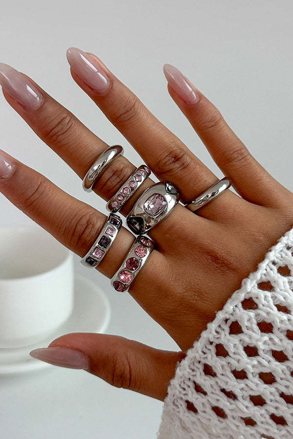 Fashionable Hollow Diamond Irregular Retro Ring-consonak