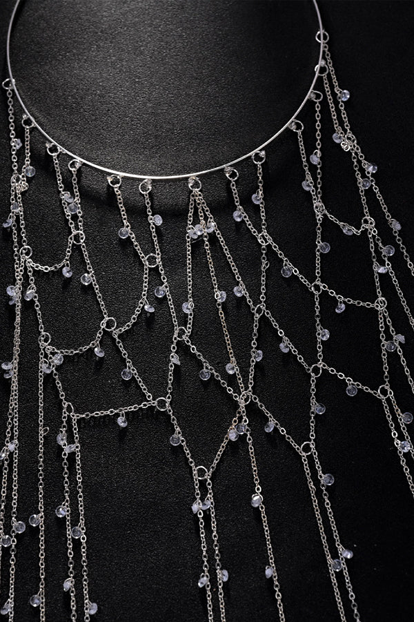 Light Luxury Rhinestone Tassel Headband | Consonak
